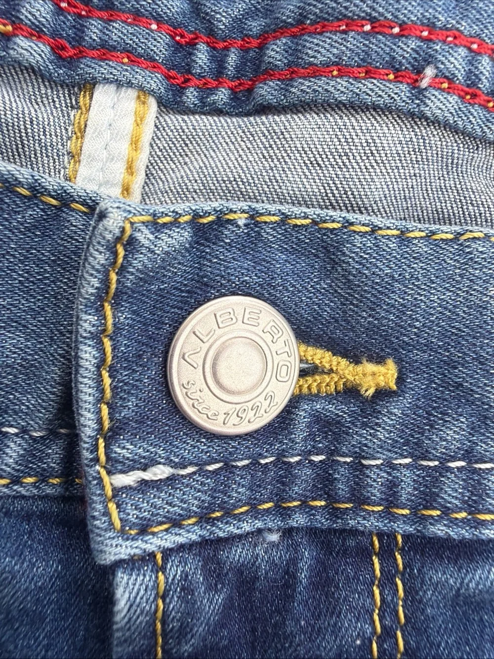 $215 Alberto Men’s Stone Wash Superfit Denim Jeans Size 40X 34, NWT